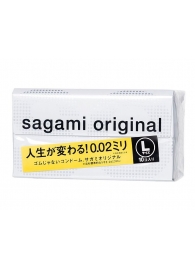 Презервативы Sagami Original 0.02 L-size увеличенного размера - 10 шт. - Sagami - купить с доставкой в Курске