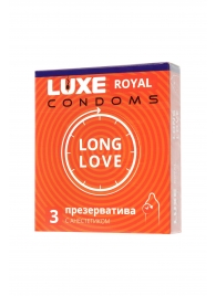 Презервативы с продлевающим эффектом LUXE Royal Long Love - 3 шт. - Luxe - купить с доставкой в Курске