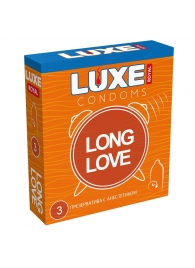 Презервативы с продлевающим эффектом LUXE Royal Long Love - 3 шт. - Luxe - купить с доставкой в Курске