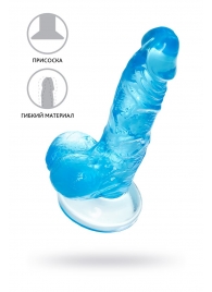 Голубой реалистичный фаллоимитатор Indy - 15,8 см. - A-toys купить с доставкой в интернет-магазине Orgasmix в Курске Голубой реалистичный фаллоимитатор Indy - 15,8 см. - A-toys