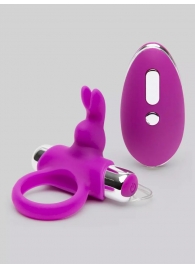 Лиловое виброкольцо с пультом ДУ Remote Control Cock Ring - Happy Rabbit - в Курске купить с доставкой