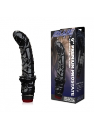 Черный вибромассажер простаты 6  Premium Prostate Massager - BlueLine - в Курске купить с доставкой