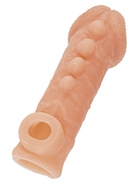 Телесная закрытая насадка с шишечками Cock Sleeve Size S - 13,8 см. - KOKOS - в Курске купить с доставкой