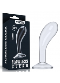 Прозрачный стимулятор простаты Flawless Clear Prostate Plug - 15 см. - Lovetoy - в Курске купить с доставкой