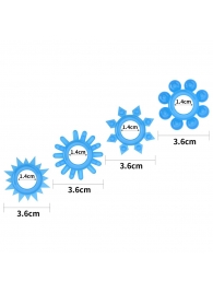Набор из 4 голубых, светящихся в темноте эрекционных колец Lumino Play - Lovetoy - в Курске купить с доставкой