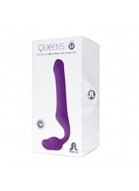 Лиловый безремневой страпон Queens M - Adrien Lastic - купить с доставкой в Курске