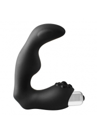 Черный вибромассажер простаты FantASStic Vibrating Prostate Massager - 11,3 см. - Dream Toys - в Курске купить с доставкой