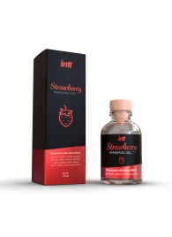 Массажный гель с ароматом клубники Strawberry - 30 мл. - INTT - купить с доставкой в Курске