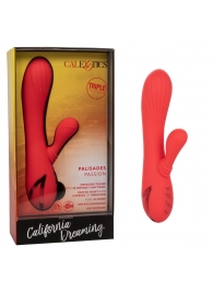 Красный вибромассажер-кролик Palisades Passion - California Exotic Novelties