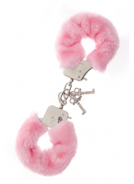 Металлические наручники с розовой меховой опушкой METAL HANDCUFF WITH PLUSH PINK - Dream Toys - купить с доставкой в Курске