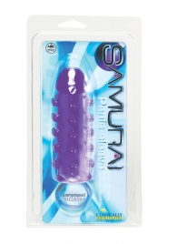 Закрытая фиолетовая насадка с пупырышками SAMURAI PENIS SLEEVE PURPLE - 14,5 см. - NMC - в Курске купить с доставкой