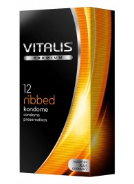 Ребристые презервативы VITALIS PREMIUM ribbed - 12 шт. - Vitalis - купить с доставкой в Курске