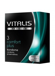 Контурные презервативы VITALIS PREMIUM comfort plus - 3 шт. - Vitalis - купить с доставкой в Курске