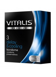 Презервативы VITALIS PREMIUM delay   cooling с охлаждающим эффектом - 3 шт. - Vitalis - купить с доставкой в Курске