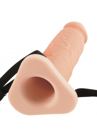 Телесный реалистичный фаллоимитатор с полостью Silicone Hollow Extension - 20 см. - Pipedream - купить с доставкой в Курске