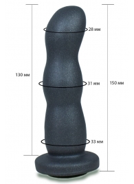 Черная анальная рельефная насадка-фаллоимитатор - 15 см. - LOVETOY (А-Полимер) - купить с доставкой в Курске