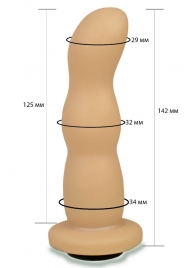 Телесная рельефная насадка Harness - 14,2 см. - LOVETOY (А-Полимер) - купить с доставкой в Курске