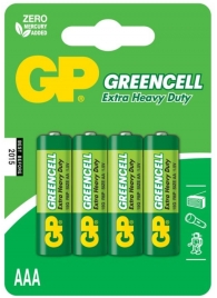 Батарейки солевые GP GreenCell AAA/R03G - 4 шт. - Элементы питания - купить с доставкой в Курске