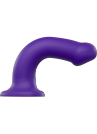 Фиолетовый фаллоимитатор-насадка Strap-On-Me Dildo Dual Density size L - 19 см. - Strap-on-me - купить с доставкой в Курске