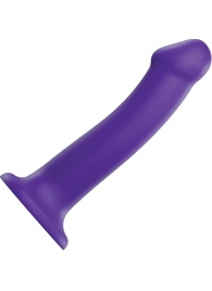 Фиолетовый фаллоимитатор-насадка Strap-On-Me Dildo Dual Density size L - 19 см. - Strap-on-me - купить с доставкой в Курске