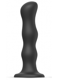 Черная насадка Strap-On-Me Dildo Geisha Balls size M - Strap-on-me - купить с доставкой в Курске