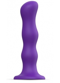 Фиолетовая насадка Strap-On-Me Dildo Geisha Balls size M - Strap-on-me - купить с доставкой в Курске