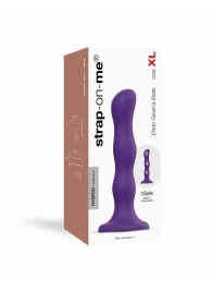 Фиолетовая насадка Strap-On-Me Dildo Geisha Balls size XL - Strap-on-me - купить с доставкой в Курске