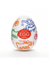 Мастурбатор-яйцо Keith Haring EGG STREET - Tenga - в Курске купить с доставкой