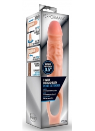 Телесная насадка на пенис 9 Inch Cock Sheath Extender - 22,2 см. - Blush Novelties - в Курске купить с доставкой
