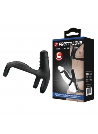 Черная вибронасадка на пенис Vibrating Penis Sling - Baile - в Курске купить с доставкой