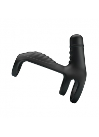 Черная вибронасадка на пенис Vibrating Penis Sling - Baile - в Курске купить с доставкой