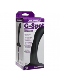 Черная изогнутая насадка Vac-U-Lock G-Spot - 16,5 см. - Doc Johnson - купить с доставкой в Курске