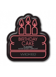 Лубрикант на водной основе со вкусом торта с кремом Wicked Aqua Birthday cake - 3 мл. - Wicked - купить с доставкой в Курске