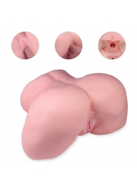 Реалистичный мастурбатор-полуторс с 2 рабочими отверстиями - S-HANDE - в Курске купить с доставкой