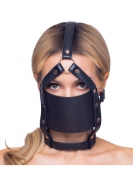 Черный намордник с кляпом-шаром Head Harness With A Gag - Orion - купить с доставкой в Курске