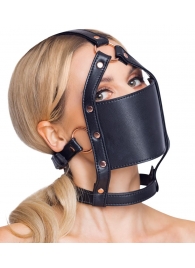 Черный намордник с кляпом-шаром Head Harness With A Gag - Orion - купить с доставкой в Курске