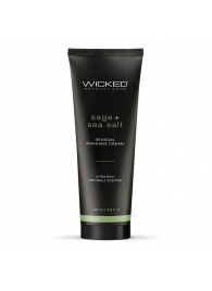 Массажный легкий крем WICKED Sage plus Sea Salt - 120 мл. - Wicked - купить с доставкой в Курске