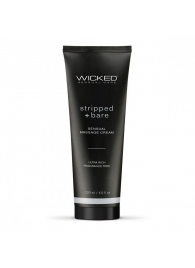 Массажный легкий крем WICKED Stripped plus Bare - 120 мл. - Wicked - купить с доставкой в Курске