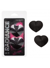 Черные пэстисы в форме сердечек Heart Pasties - California Exotic Novelties - купить с доставкой в Курске