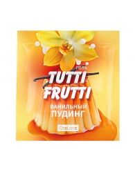 Пробник гель-смазки Tutti-frutti со вкусом ванильного пудинга - 4 гр. - Биоритм - купить с доставкой в Курске