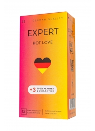 Презервативы EXPERT Hot Love с разогревающим эффектом - 12 шт.(+3 в подарок) - Expert - купить с доставкой в Курске