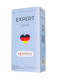 Ультратонкие презервативы EXPERT Lights - 12 шт.(+3 в подарок) - Expert - купить с доставкой в Курске