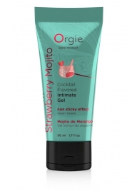 Съедобный интимный гель Orgie Lube Tube Cocktail Strawberry Mojito - 50 мл. - ORGIE - купить с доставкой в Курске