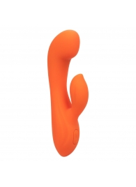 Оранжевый вибромассажер Stella Liquid Silicone Dual “G” - 17,75 см. - California Exotic Novelties