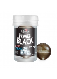 Интимный гель Power Black Hot Ball с охлаждающе-разогревающим эффектом (2 шарика по 3 гр.) - HotFlowers - купить с доставкой в Курске