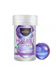 Лубрикант на масляной основе Hot Ball Beija Muito с ароматом винограда (2 шарика по 3 гр.) - HotFlowers - купить с доставкой в Курске