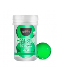 Лубрикант на масляной основе Hot Ball Beija Muito с ароматом мяты (2 шарика по 3 гр.) - HotFlowers - купить с доставкой в Курске