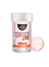 Лубрикант на масляной основе Hot Ball Plus с разогревающим эффектом (2 шарика по 3 гр.) - HotFlowers - купить с доставкой в Курске