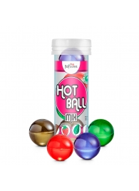 Ароматизированный лубрикант Hot Ball Mix на масляной основе (4 шарика по 3 гр.) - HotFlowers - купить с доставкой в Курске