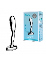 Стальной стимулятор простаты Stainless Steel Prostate Plug - 11,5 см. - b-Vibe - в Курске купить с доставкой